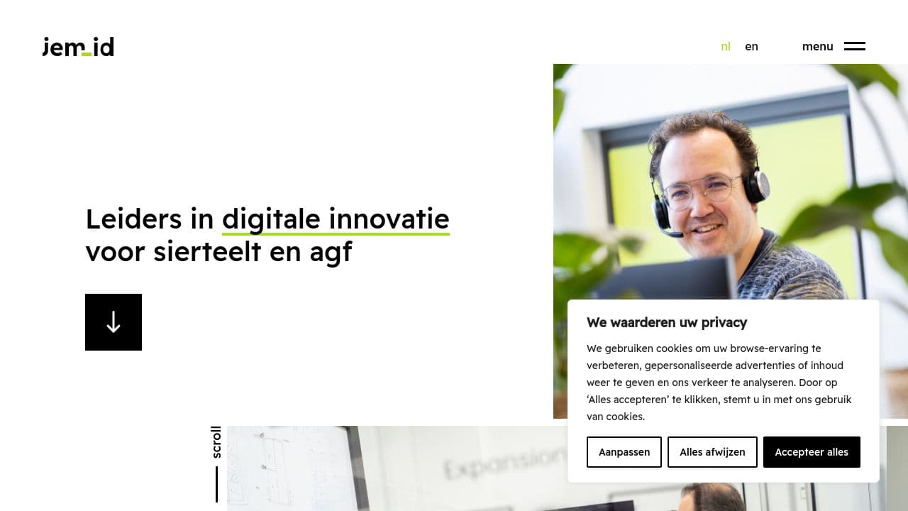 jem-id BV website screenshot