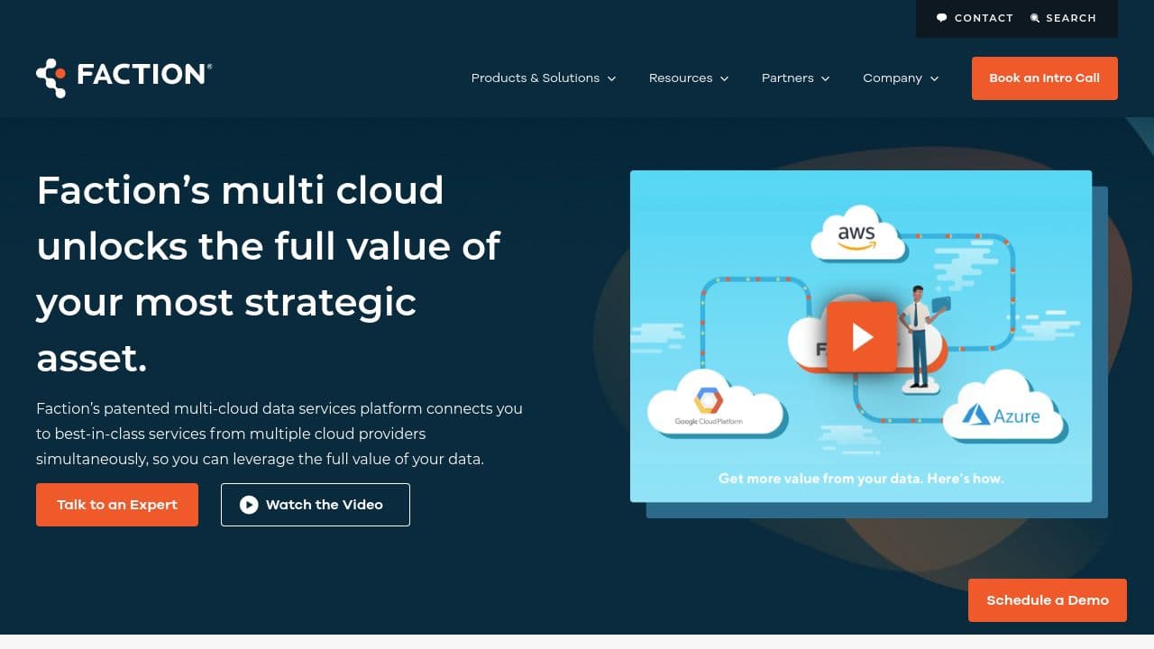 Faction Inc. website screenshot