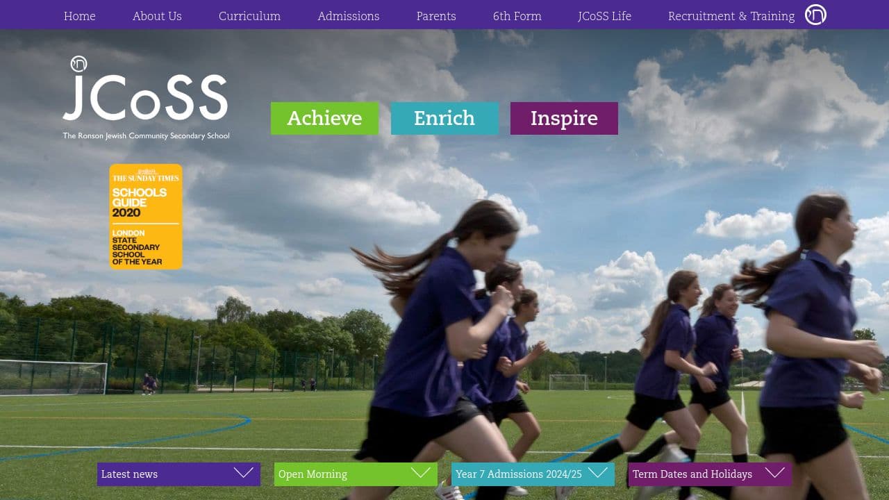 JCoSS website screenshot