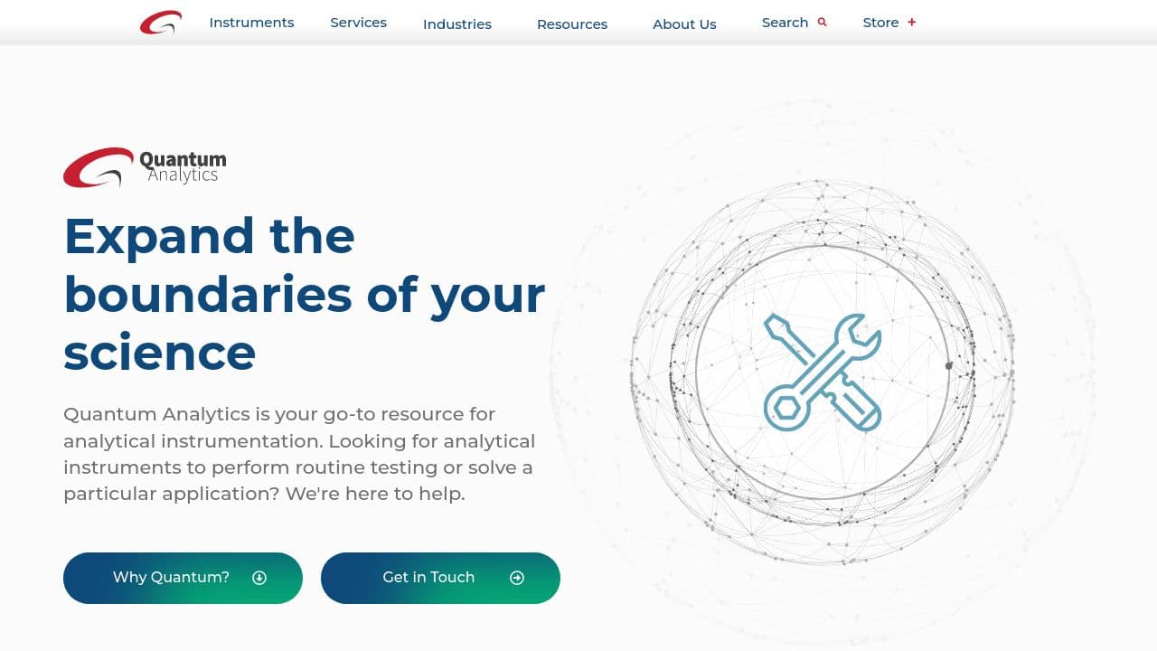 Quantum Analytics website screenshot