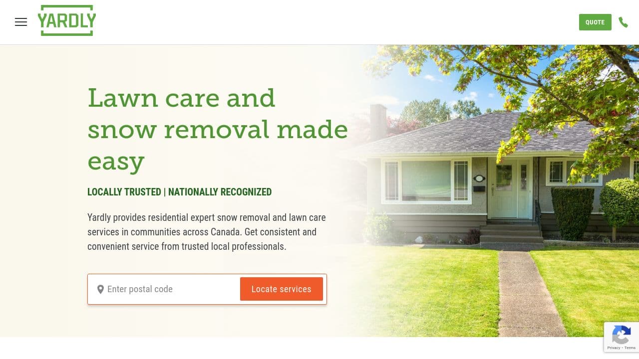 Yardly website screenshot