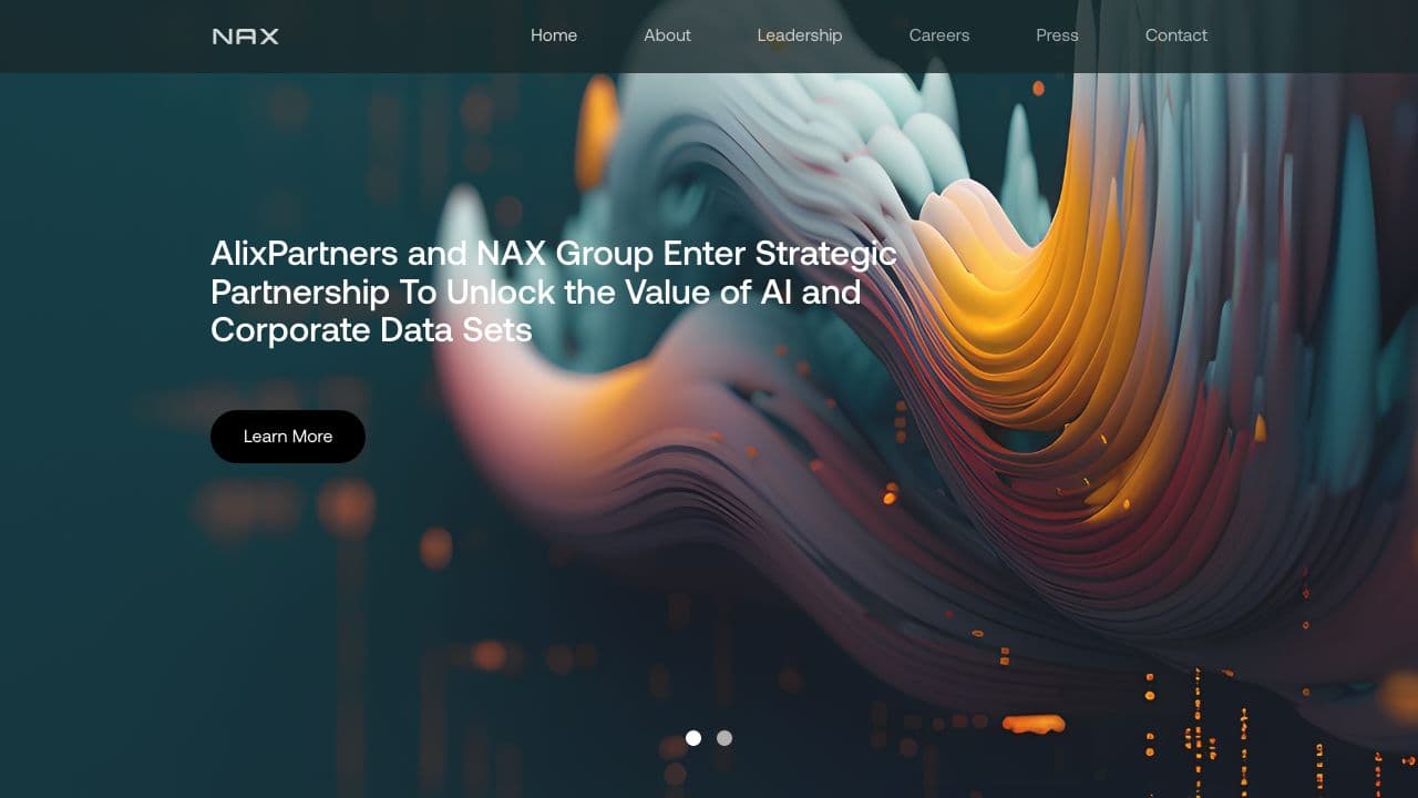 nax group website screenshot