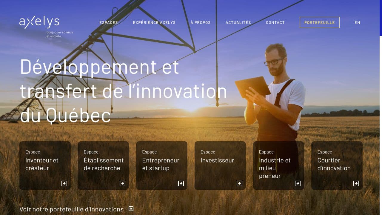 Univalor website screenshot