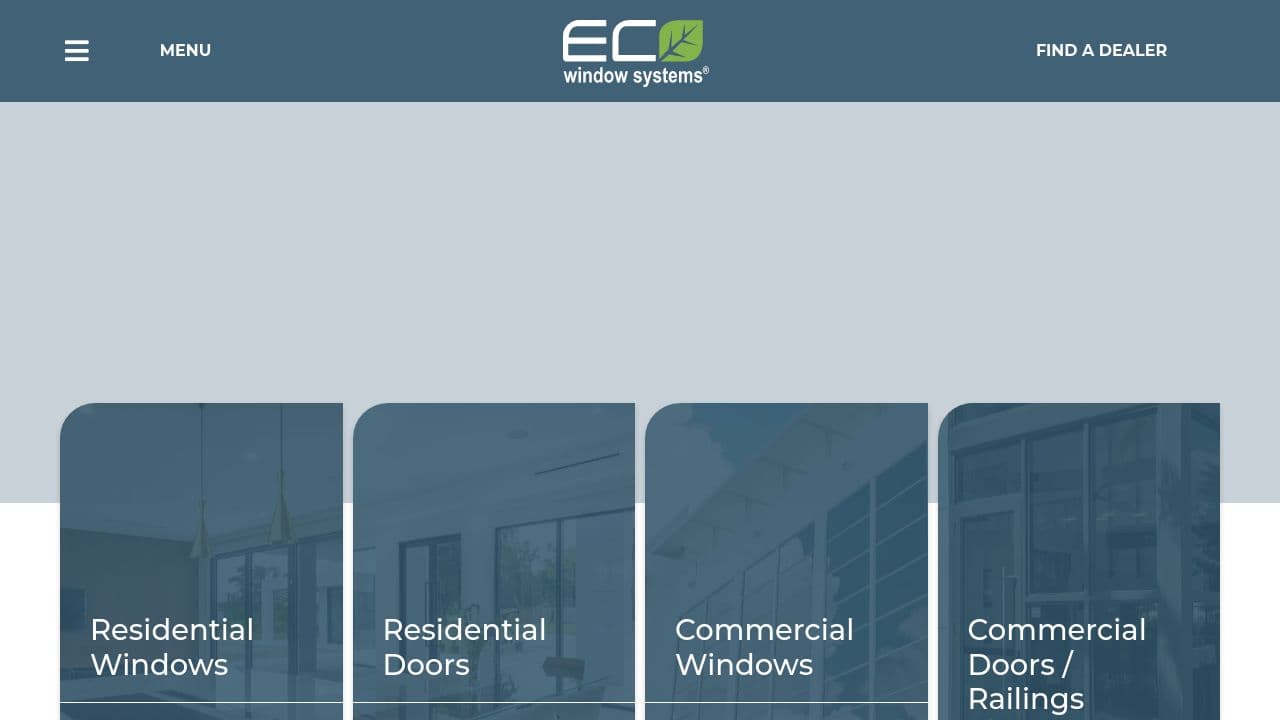 Eco Window Systems website screenshot