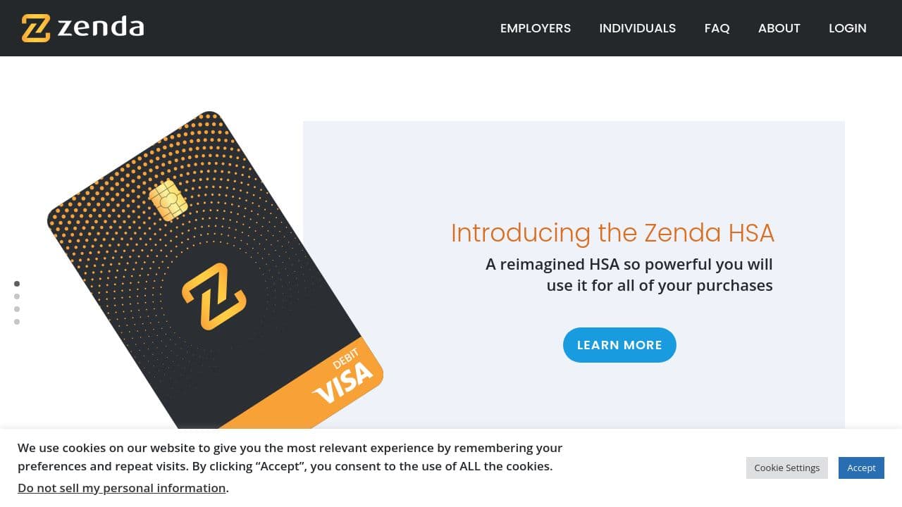 Zenda website screenshot