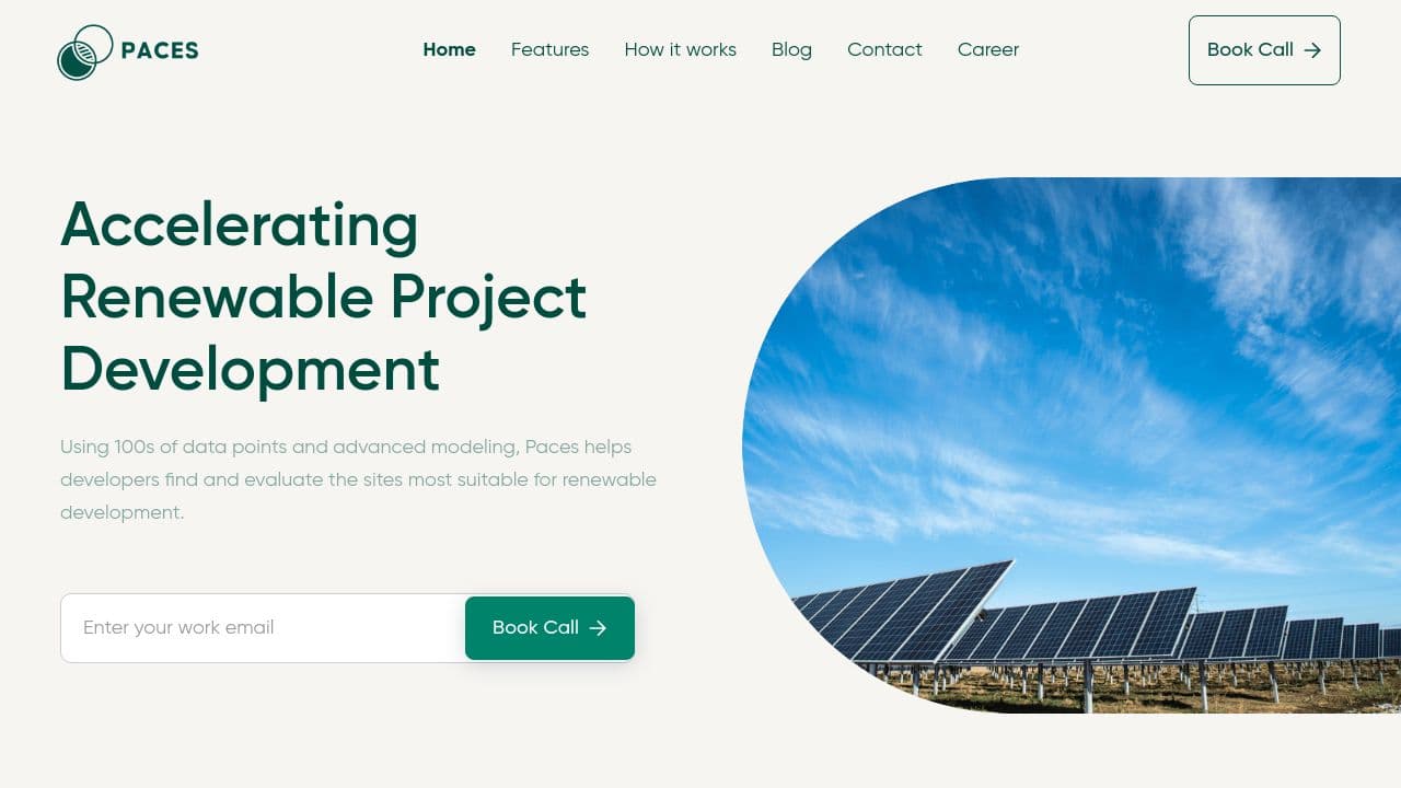 Paces website screenshot