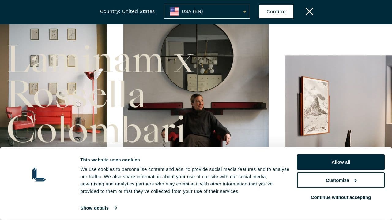LAMINAM website screenshot