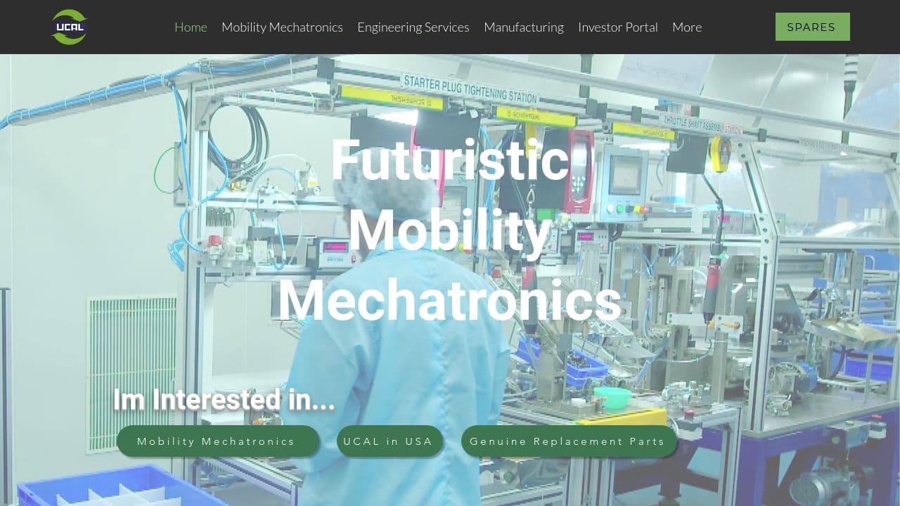 UCAL Ltd. website screenshot