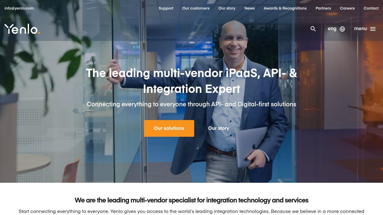Yenlo Integration Solutions website screenshot