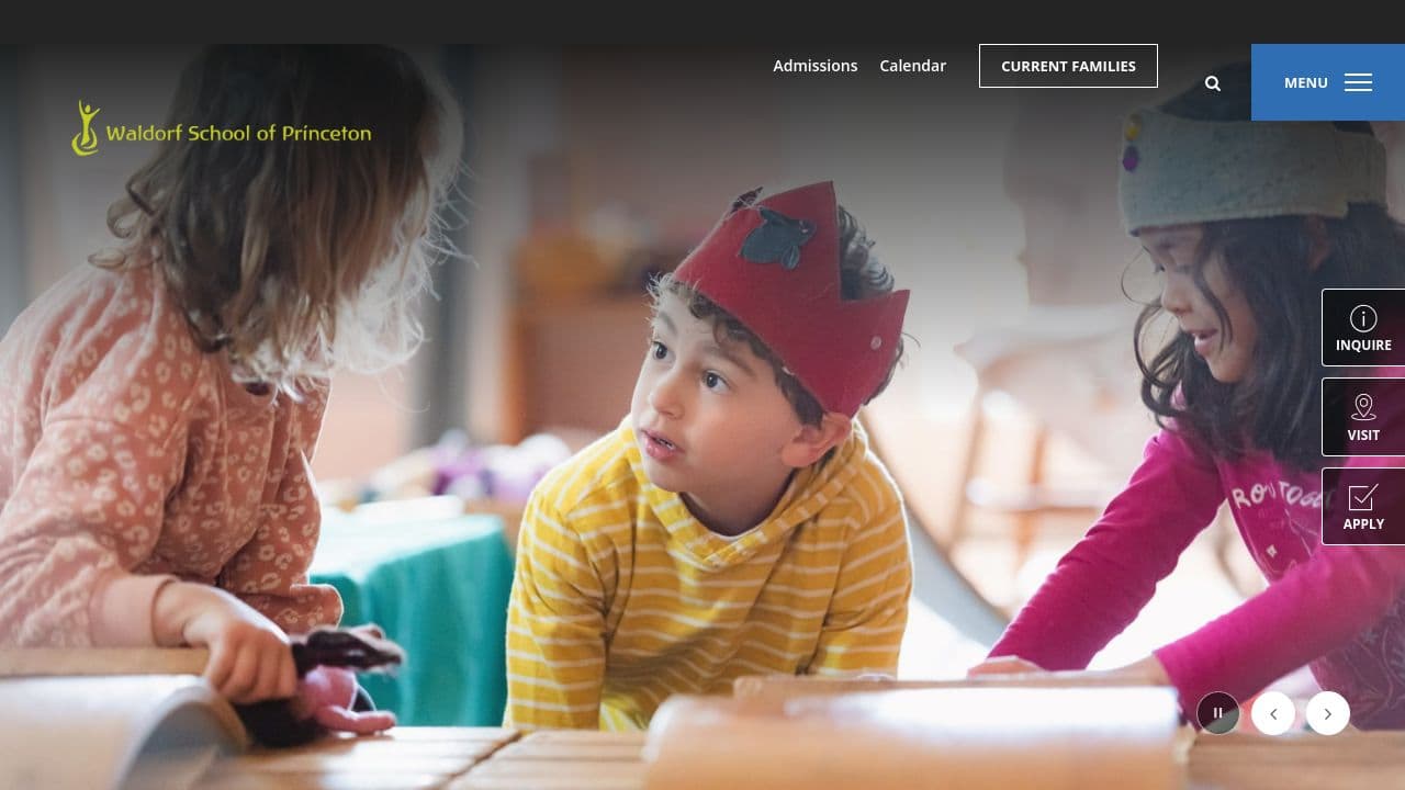 Waldorf School of Princeton website screenshot