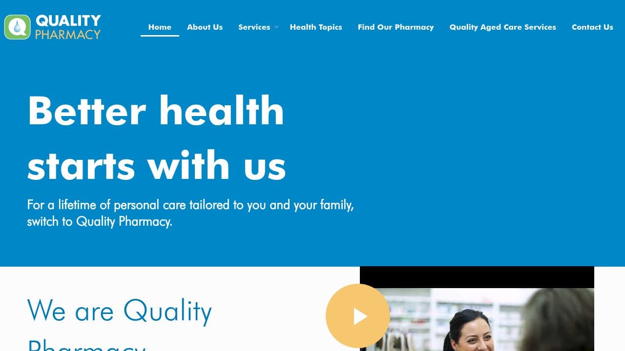 Quality Pharmacy Group website screenshot
