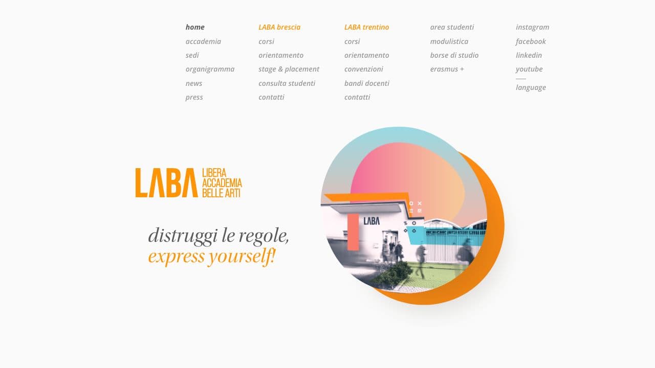 LABA Brescia website screenshot