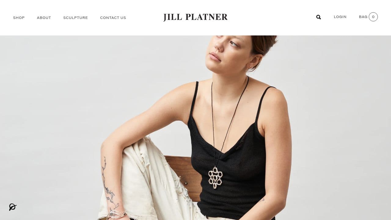 Jill Platner Jewelry and Sculpture website screenshot