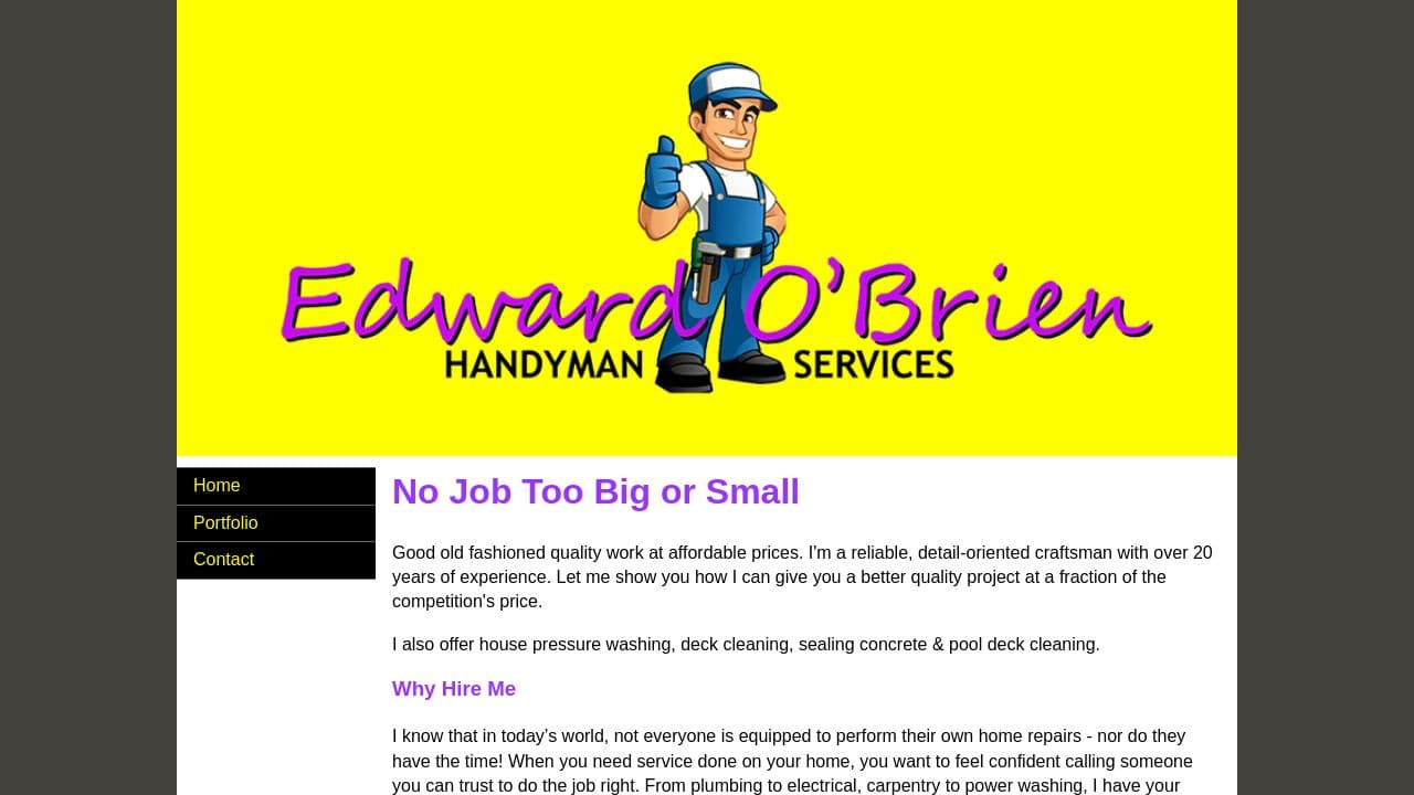 Webmaster website screenshot