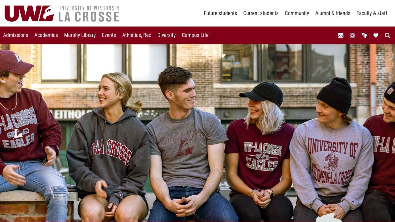 University of Wisconsin-La Crosse website screenshot