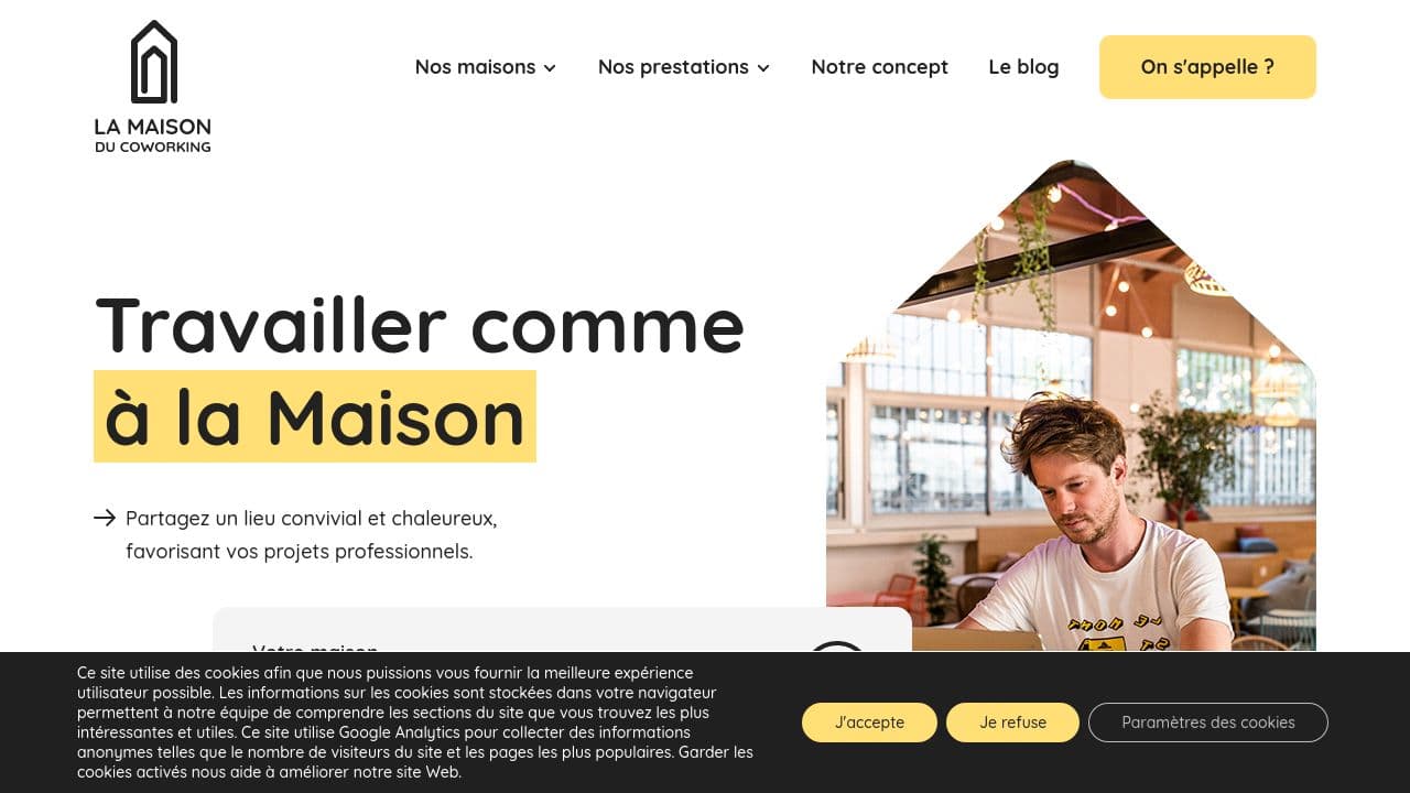 La Maison du Coworking website screenshot