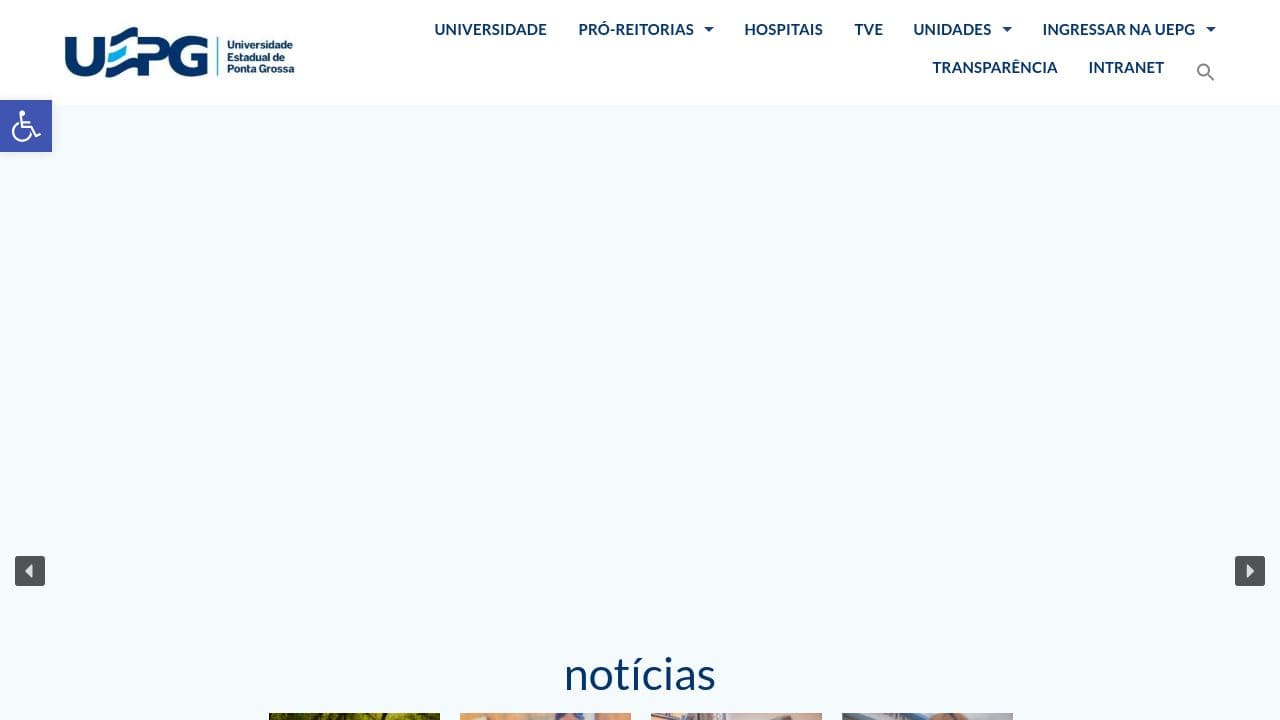 Universidade Estadual de Ponta Grossa website screenshot