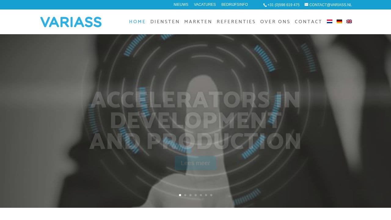 Variass website screenshot