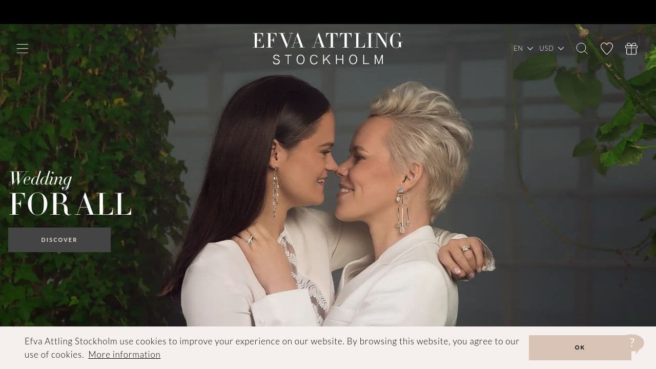 Efva Attling Stockholm AB website screenshot