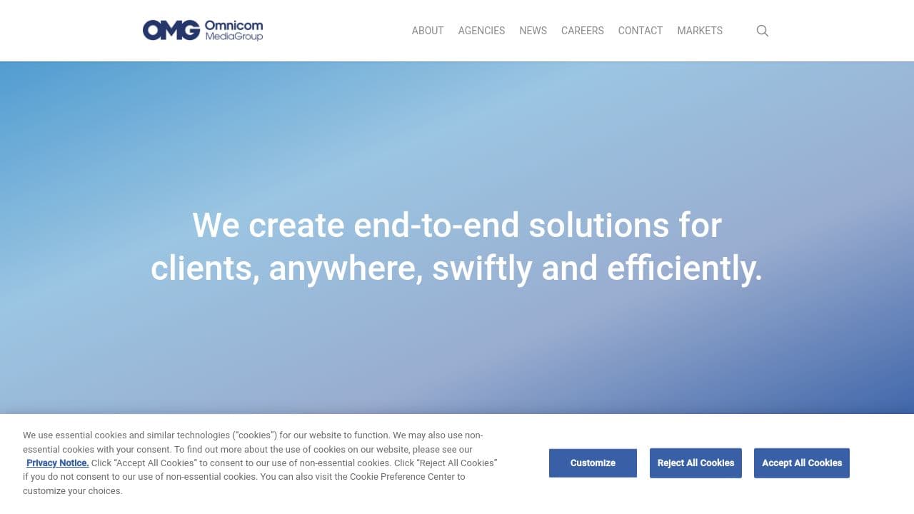 Omnicom Media Group website screenshot