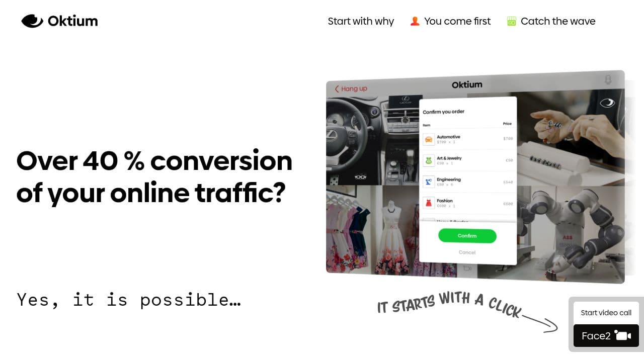 Oktium website screenshot