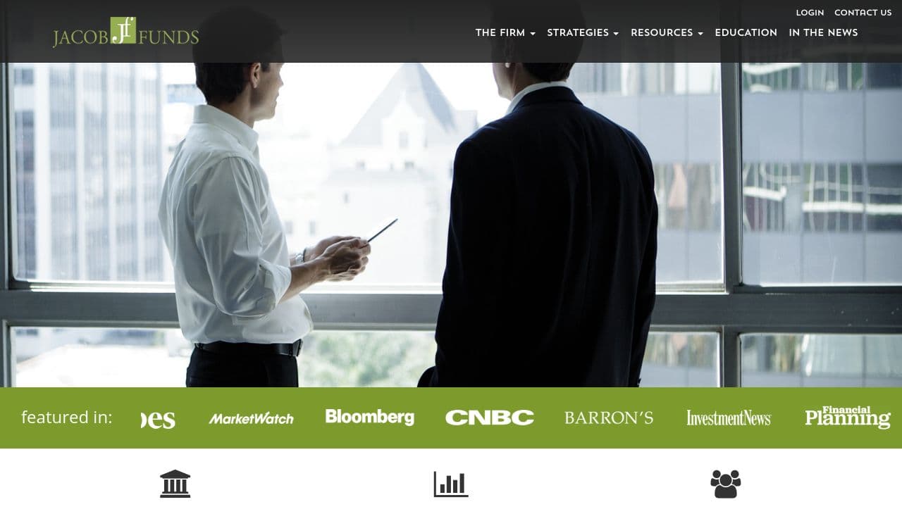 Jacob Asset Management website screenshot
