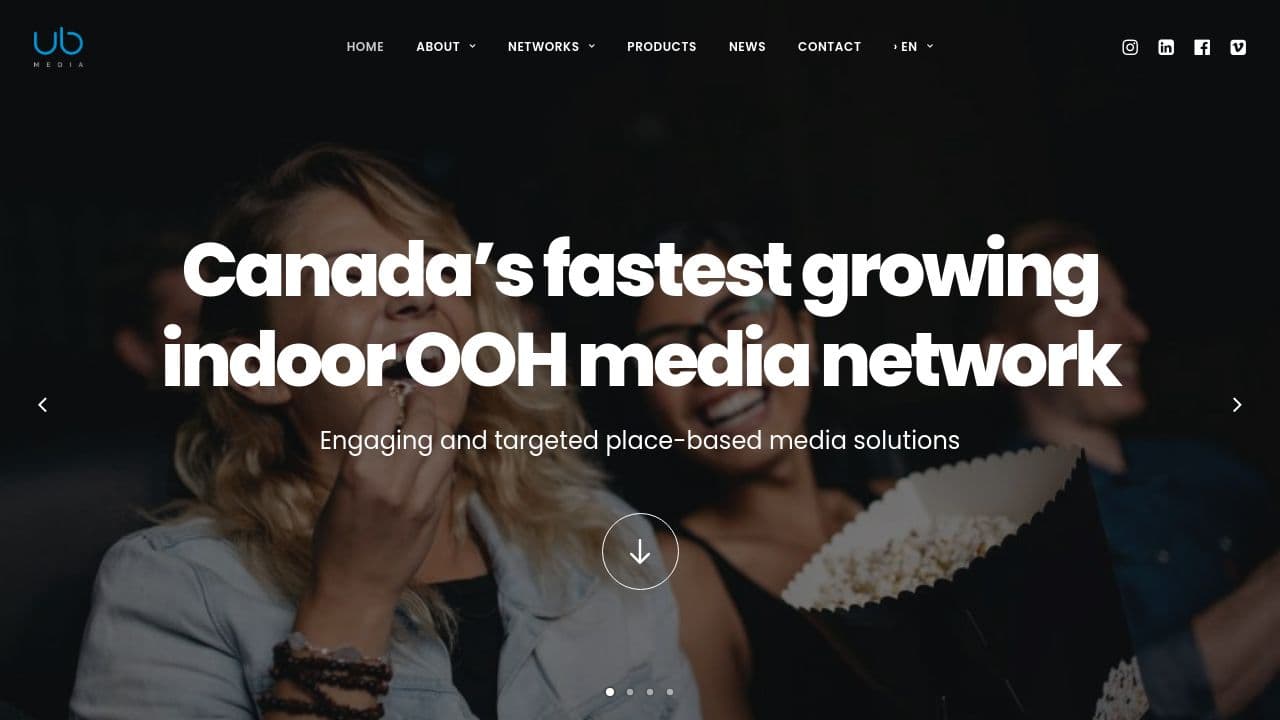 UB Media website screenshot