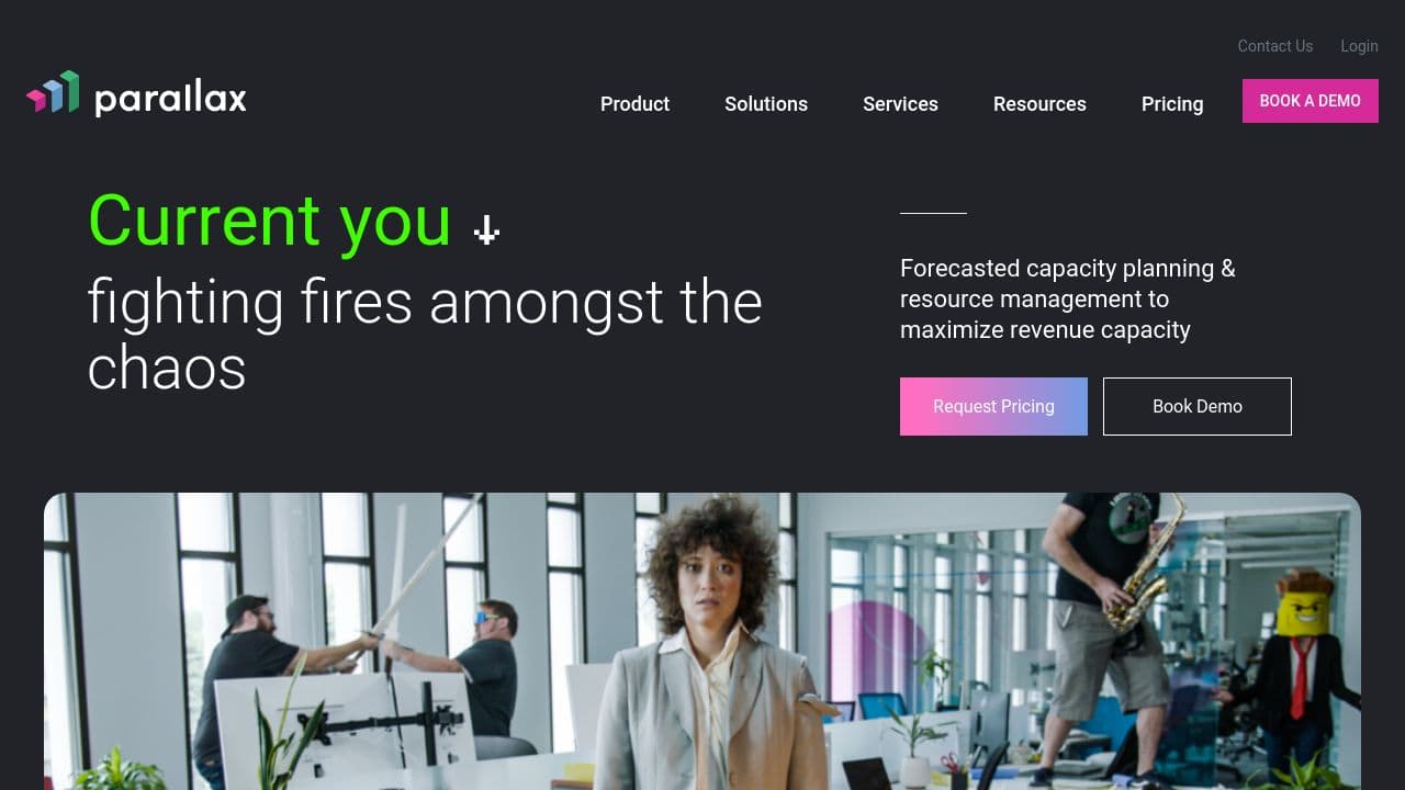 Parallax website screenshot