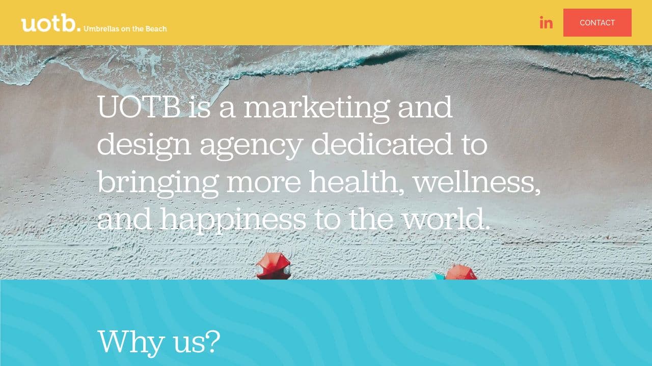 Umbrellas on the Beach, Inc website screenshot