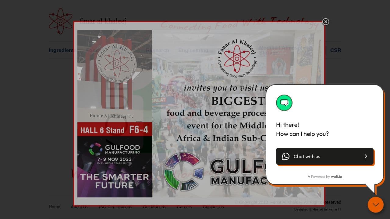 Fanar Al Khaleej website screenshot