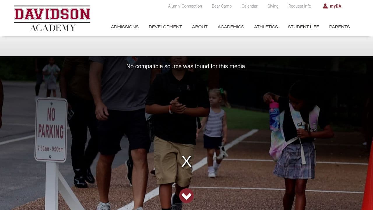 Davidson Academy website screenshot