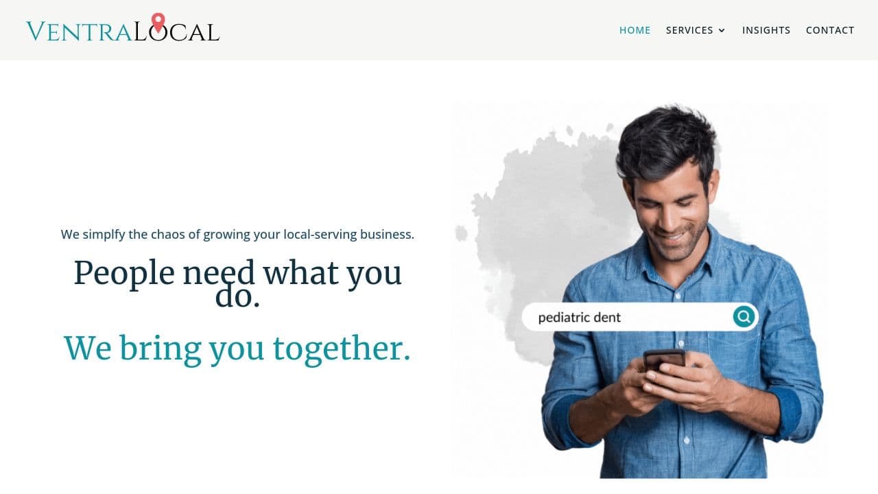 ventralocal marketing website screenshot