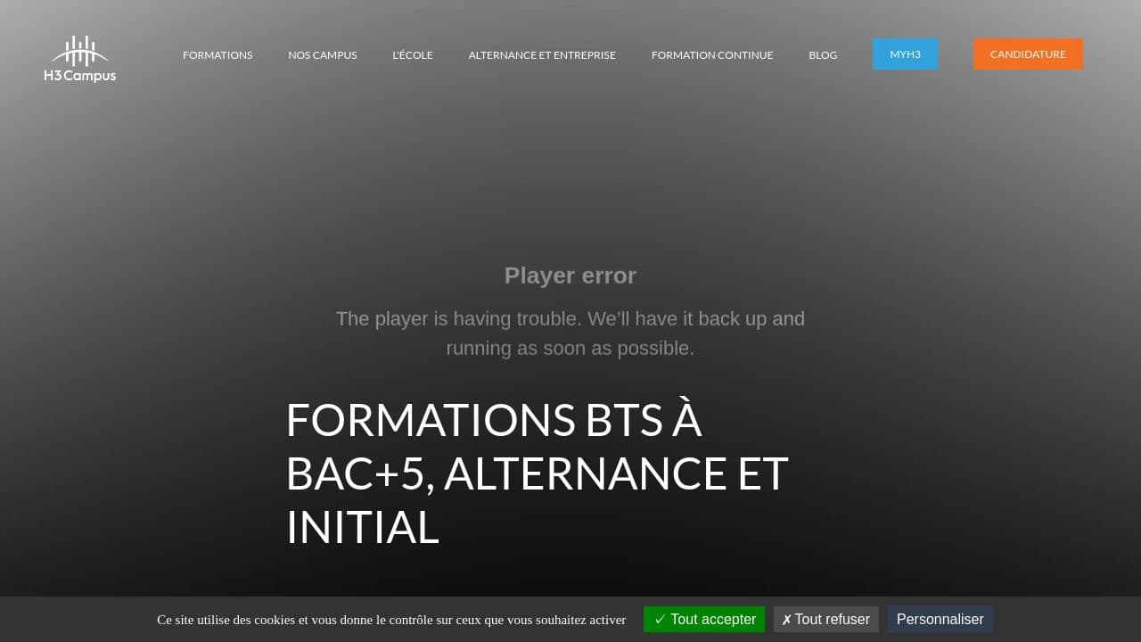 H3 Campus website screenshot