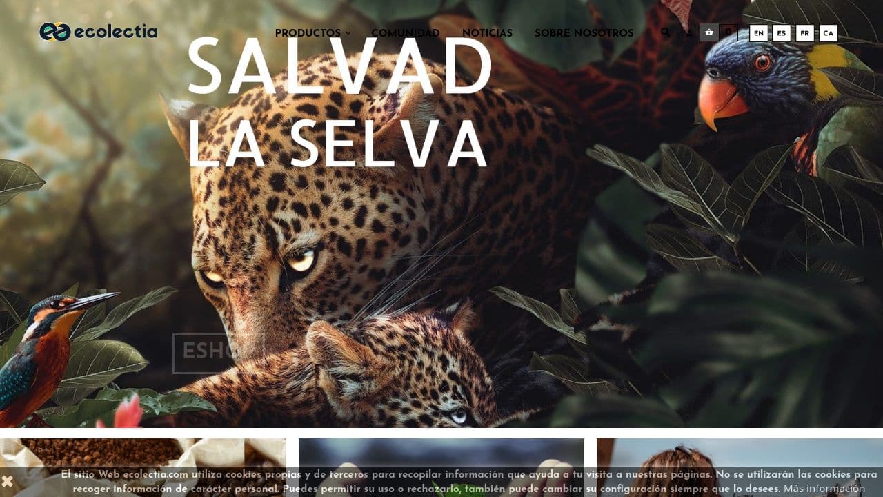 Ecolectia - Nutrición Fairtrade website screenshot