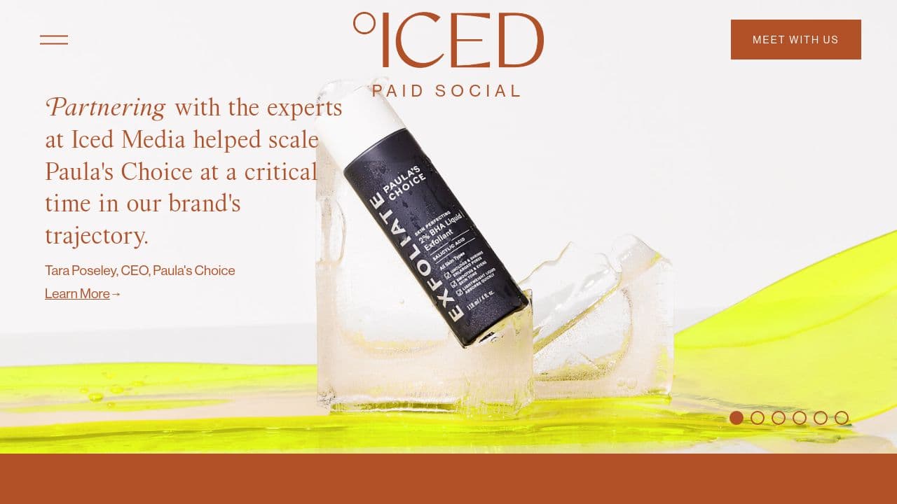 Iced Media website screenshot