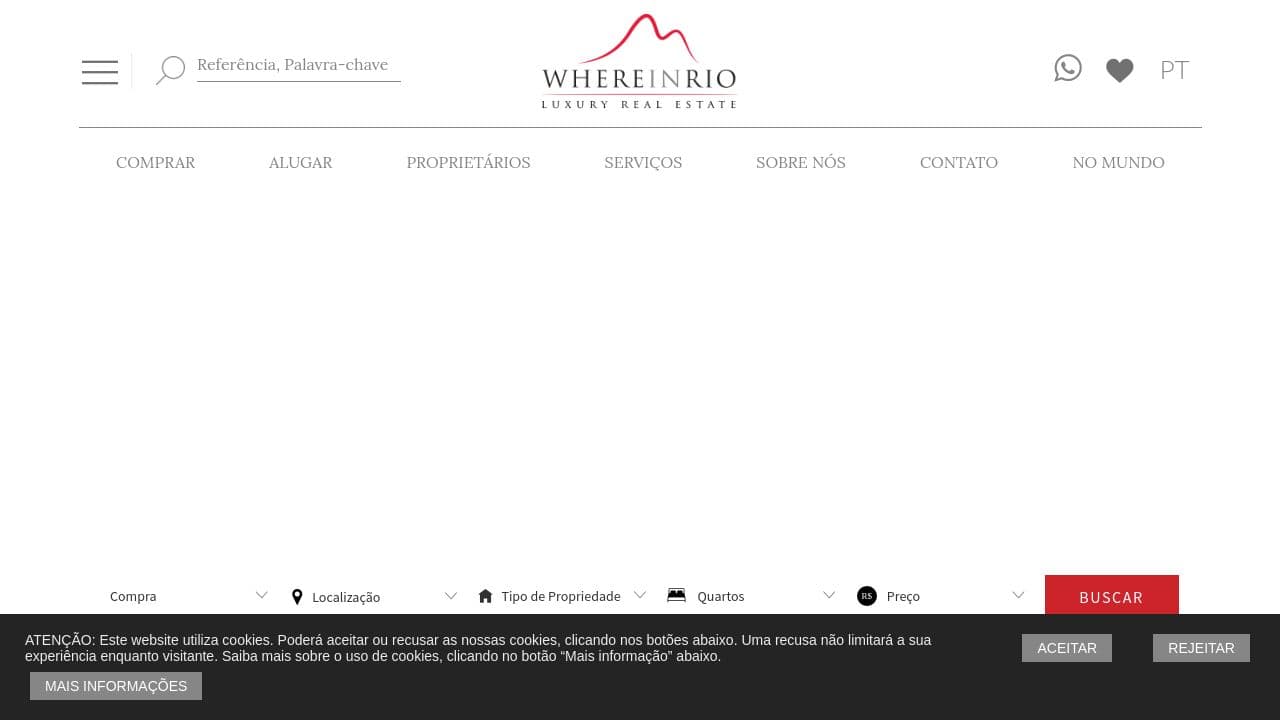 WhereInRio website screenshot