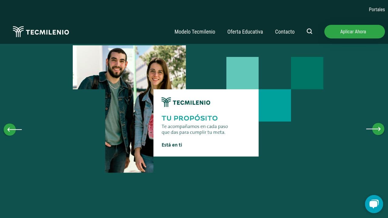 Universidad Tecmilenio website screenshot