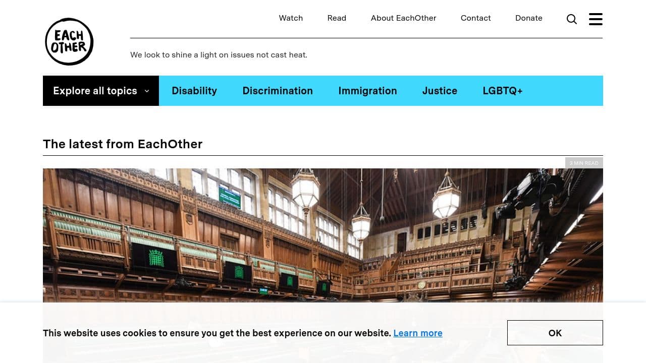 EachOther website screenshot