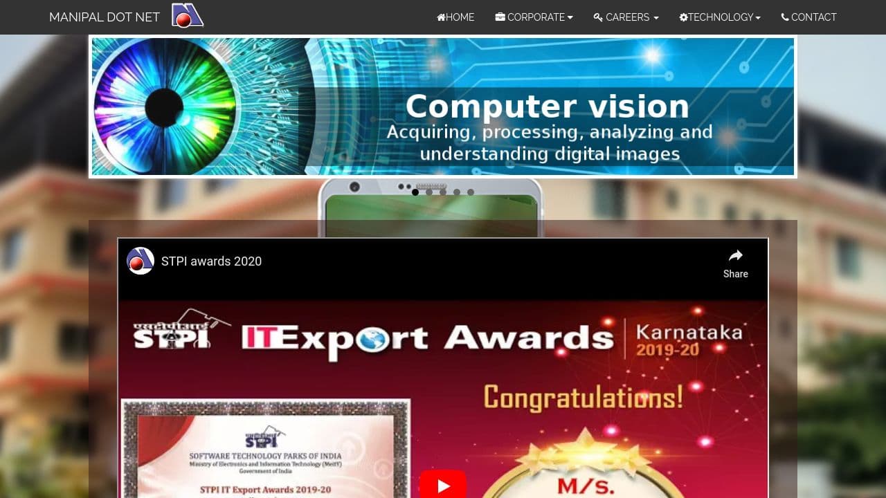 Manipal Dot Net Pvt Ltd website screenshot