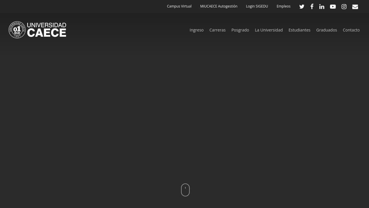 Universidad Caece Mar del Plata website screenshot