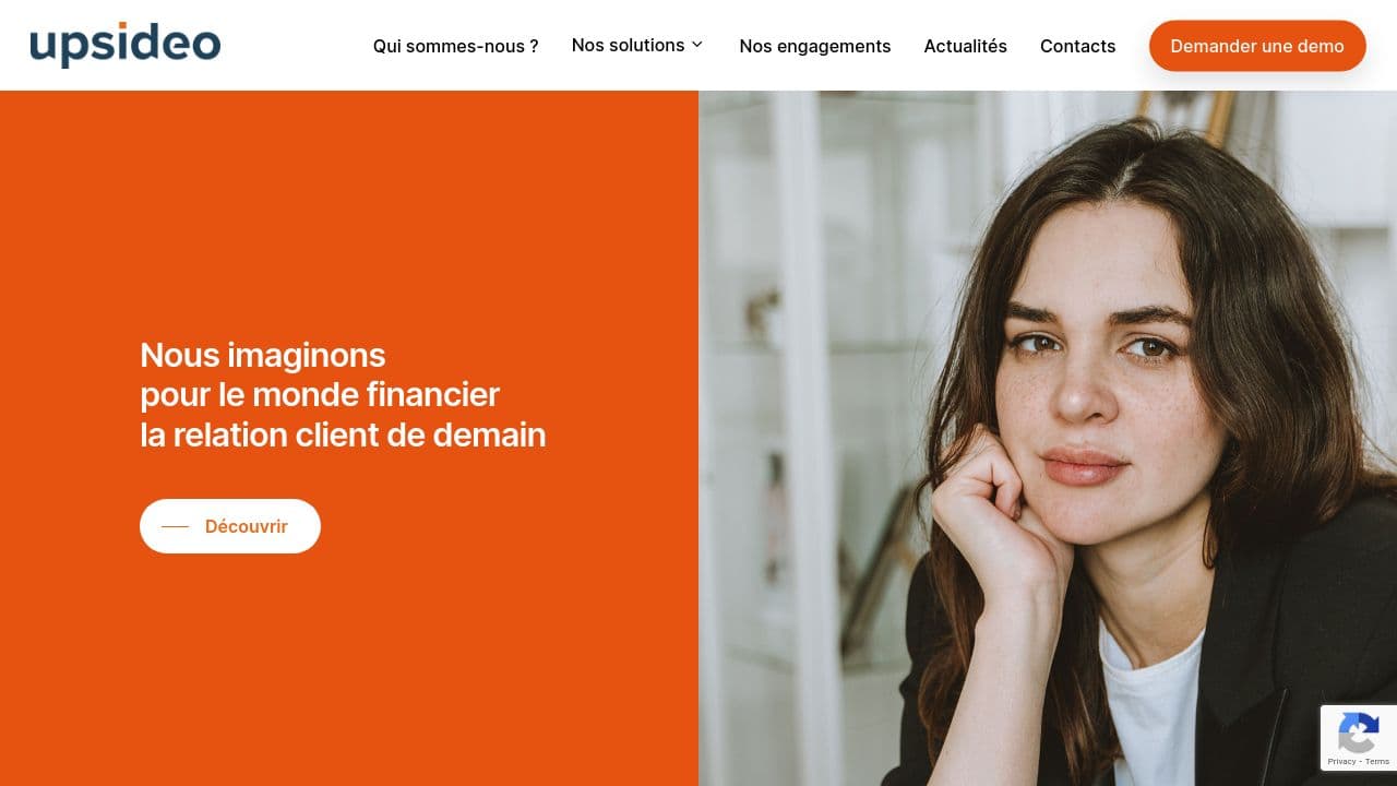 UPSIDEO website screenshot