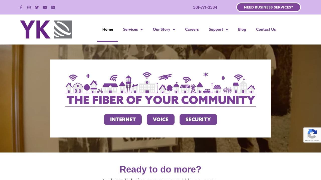 YK Communications website screenshot