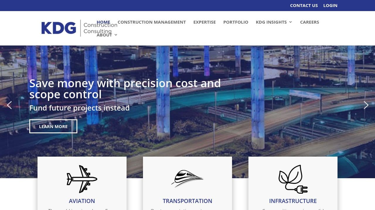 KDG  website screenshot