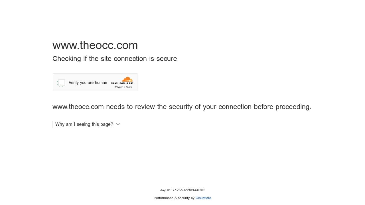 OCC website screenshot