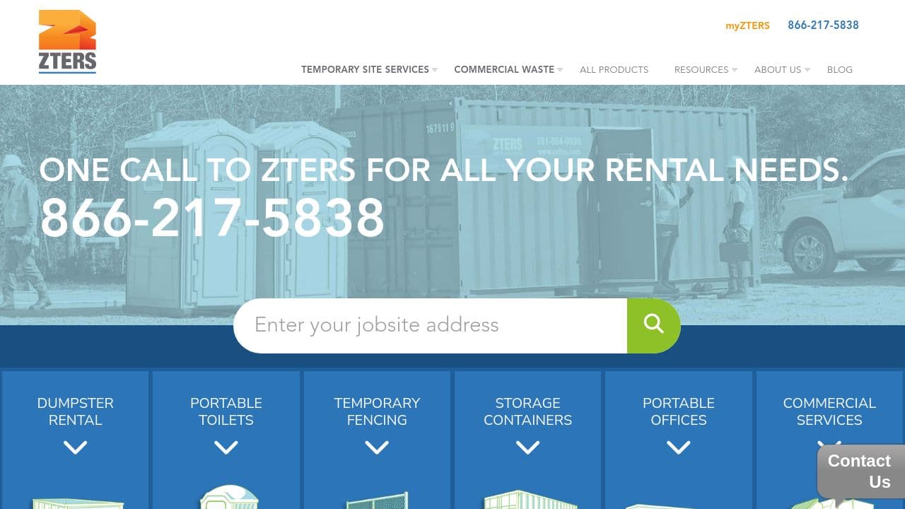 ZTERS website screenshot