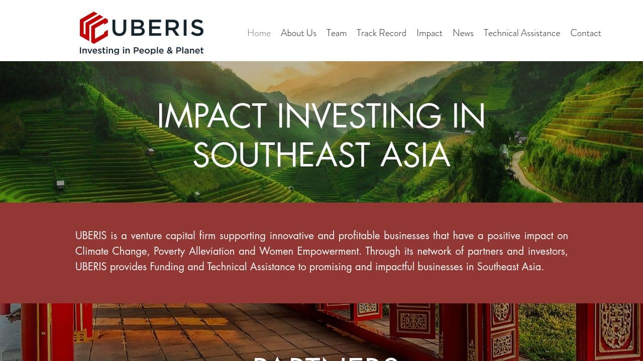 UBERIS  website screenshot
