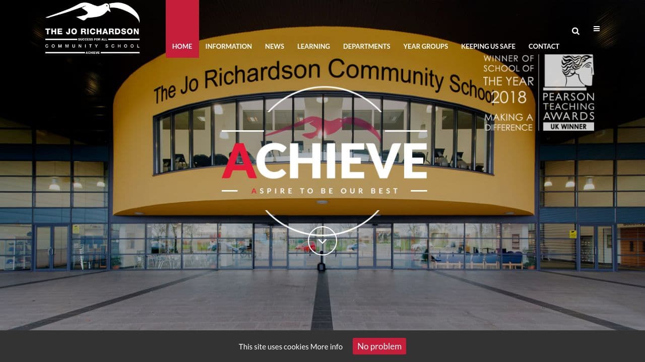 Jo Richardson Community School website screenshot