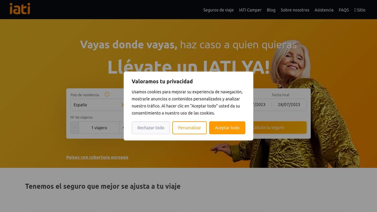 IATI Seguros website screenshot