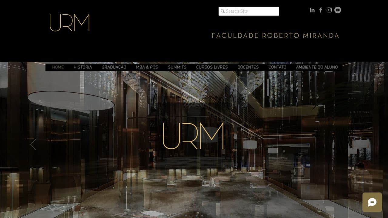 Faculdade Roberto Miranda website screenshot