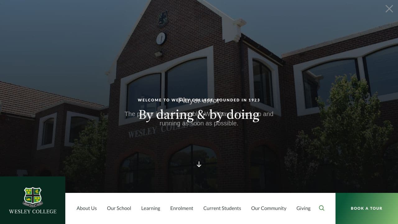 Wesley College, Perth website screenshot